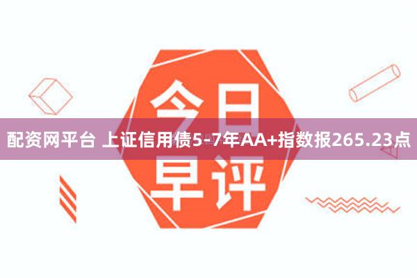 配资网平台 上证信用债5-7年AA+指数报265.23点