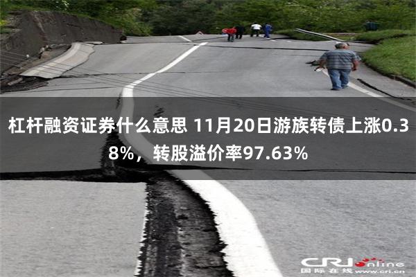 杠杆融资证券什么意思 11月20日游族转债上涨0.38%，转股溢价率97.63%